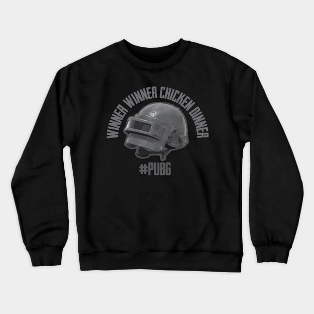 Winner Winner Chicken Dinner - Level 3 Helmet Crewneck Sweatshirt by mymainmandeebo